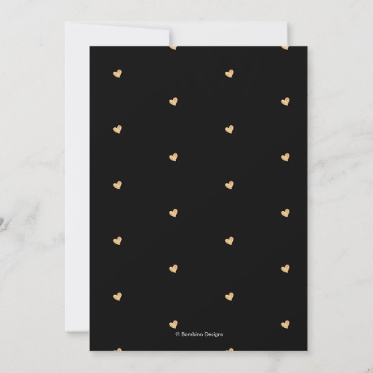 Elegant repetitief diner, Faux Gold Modern Script Aankondiging (Achterkant)