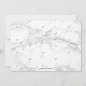 Elegant repetitief diner, marmer+Roos Gold Aankondiging (Achterkant)