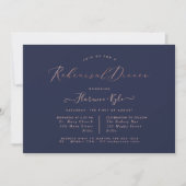 Elegant repetitief diner, Roos Gold Luxe script Kaart (Voorkant)