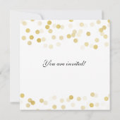 Elegant repetitief Dinner Gold Foil Glitter Lichte Kaart (Achterkant)