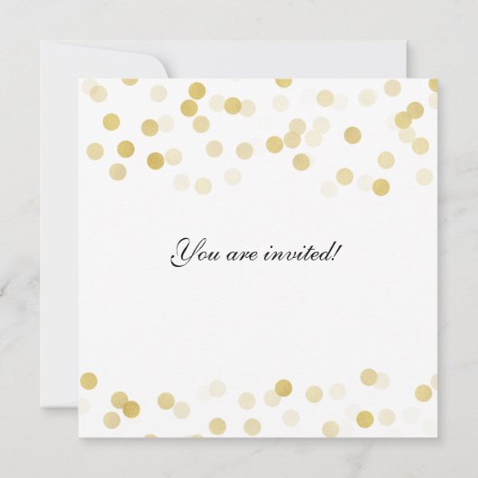Elegant repetitief Dinner Gold Foil Glitter Lichte Kaart (Achterkant)