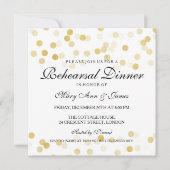 Elegant repetitief Dinner Gold Foil Glitter Lichte Kaart (Voorkant)