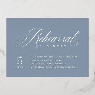Elegant repetitief Dinner Silver Foil Uitnodiging