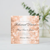 Elegant repetitief Roos Gold Shimmer Licht Kaart (Staand voorkant)