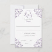 Elegant Reply Card - Nadine (Lavender) Kaart (Voorkant)