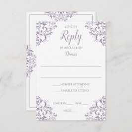 Elegant Reply Card - Nadine (Lavender) Kaart