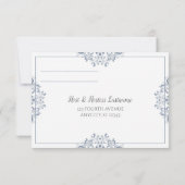 Elegant Reply Kaart - Nadine (Dusty Blue) (Achterkant)