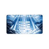 Elegant Residential Pressure Washing Radiant Sky Etiket (Voorkant)