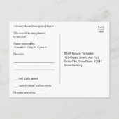 Elegant & respectabel "rsvp" Briefkaart (Achterkant)