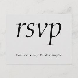 Elegant & respectabel "rsvp" Briefkaart