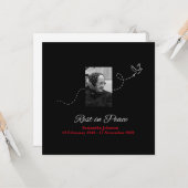 Elegant Rest in Peace Condoleance Kaart (Voorkant / Achterkant in situ)