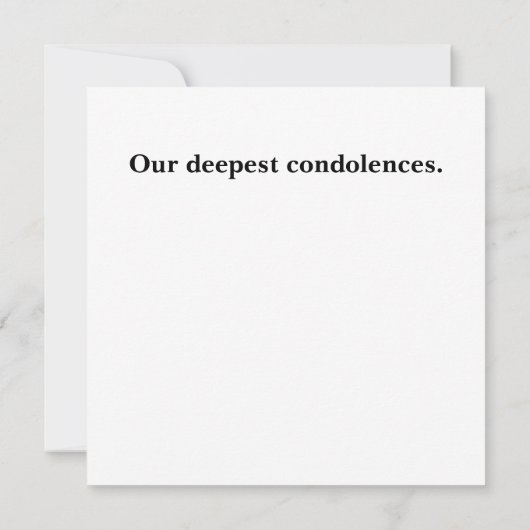 Elegant Rest in Peace Condoleance Kaart (Achterkant)