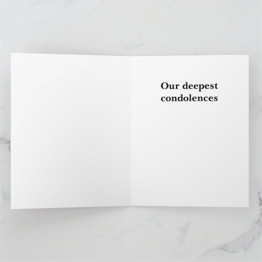 Elegant Rest in Peace Condoleance Kaart (Binnen)