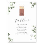 Elegant Restaurant Matchbook Illustratie Bruiloft Kaart (Achterkant)