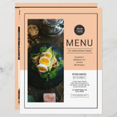 Elegant Restaurant Menu Sjabloon - Ontwerp uw Per (Voorkant / Achterkant)