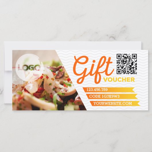 Elegant restaurant Promotie cadeaubon sjabloon (Achterkant)