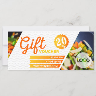 Elegant restaurant Promotie cadeaubon sjabloon