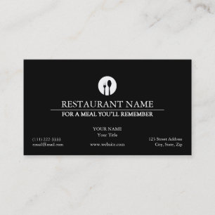 Elegant Restaurant Visitekaartje