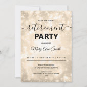 Elegant Retimentation Party Gold Champagne Sparkle Kaart (Voorkant)