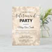 Elegant Retimentation Party Gold Champagne Sparkle Kaart (Staand voorkant)
