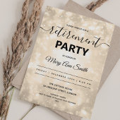 Elegant Retimentation Party Gold Champagne Sparkle Kaart