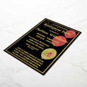 Elegant retirement Black REAL Gold Folie Uitnodiging (Gedraaid)