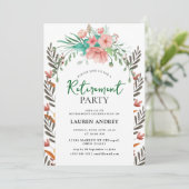 Elegant Retirement Celebration Invitation Kaart (Staand voorkant)