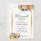 Elegant Retirement Celebration Invitation Kaart (Voorkant)