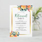Elegant Retirement Celebration Invitation Kaart (Staand voorkant)
