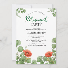 Elegant Retirement Celebration Invitation Kaart