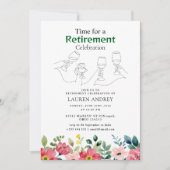 Elegant Retirement Celebration Invitation Kaart (Voorkant)