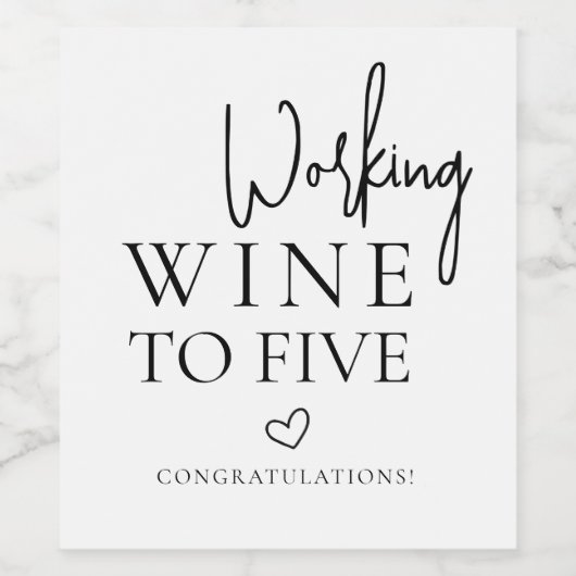 Elegant retirement Gift Wine Label Wijn Etiket (Enkel label)