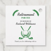 Elegant Retirement Golf Club krans thema feest Bedankjes Labels (Achterkant)