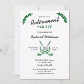 Elegant Retirement Golf Club krans thema feest Kaart (Voorkant)