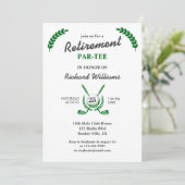 Elegant Retirement Golf Club krans thema feest Kaart (Staand voorkant)