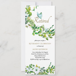 Elegant RETIREMENT Invitaties Botanische Floral Kaart