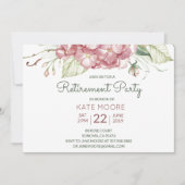 Elegant Retirement Party Floral Kaart (Voorkant)