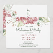 Elegant Retirement Party Floral Kaart (Voorkant / Achterkant)