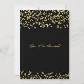 Elegant Retirement Party Gold Foil Confetti Kaart (Achterkant)