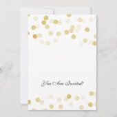 Elegant retirement Party Gold Foil Glitter Lights Kaart (Achterkant)