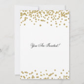 Elegant Retirement Party Gold Glitter Confetti Kaart (Achterkant)