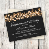 Elegant Retirement Party Gold Hollywood Glam Kaart