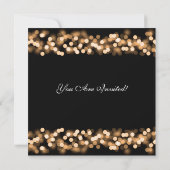 Elegant Retirement Party Gold Hollywood Glam Kaart (Achterkant)