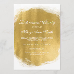 Elegant retirement Party Gold Paint Kijk uit Kaart