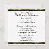 Elegant retirement Party Invitation Brown Gold Bl Kaart (Achterkant)