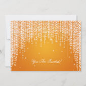 Elegant Retirement Party Night Dazzle Oranje Kaart (Achterkant)