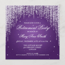 Elegant Retirement Party Night Dazzle Paars