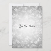 Elegant Retirement Party Silver Winter Wonderland Kaart (Achterkant)