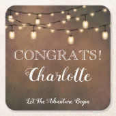 Elegant retirement Party Square Kartonnen Onderzetters (Voorkant)