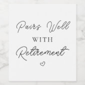 Elegant Retirement Wine Label Gift, Funny Idee Wijn Etiket (Enkel label)